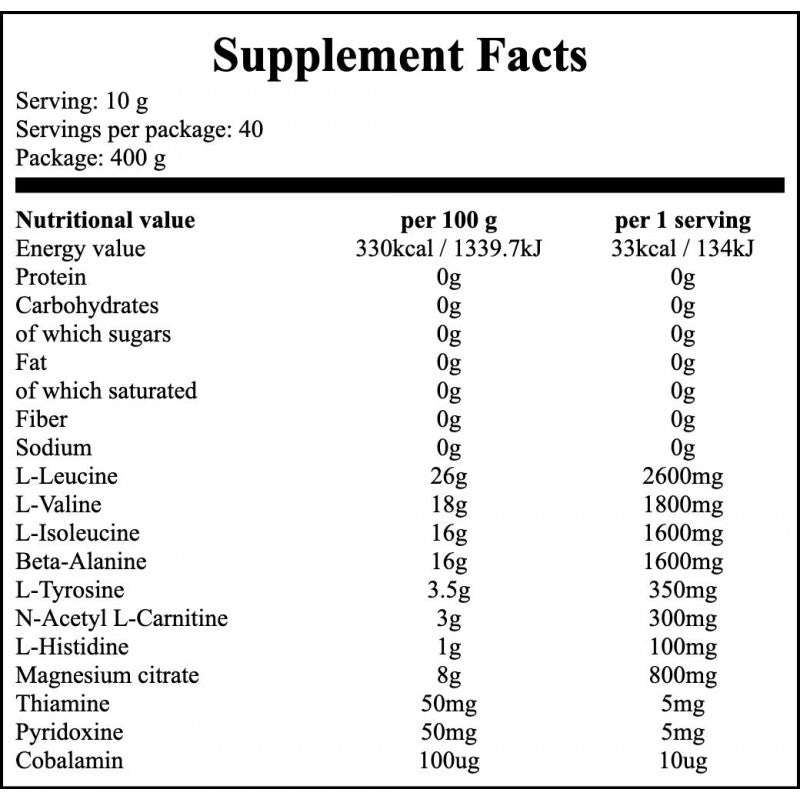 BCAA PLUS - 400g - Orange