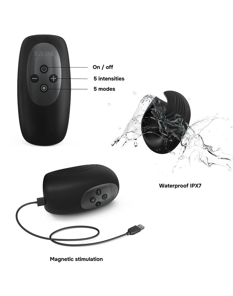 3: MANWAN - Sub One - Vibrierender Masturbator mit Klopffunktion - Infinity Black