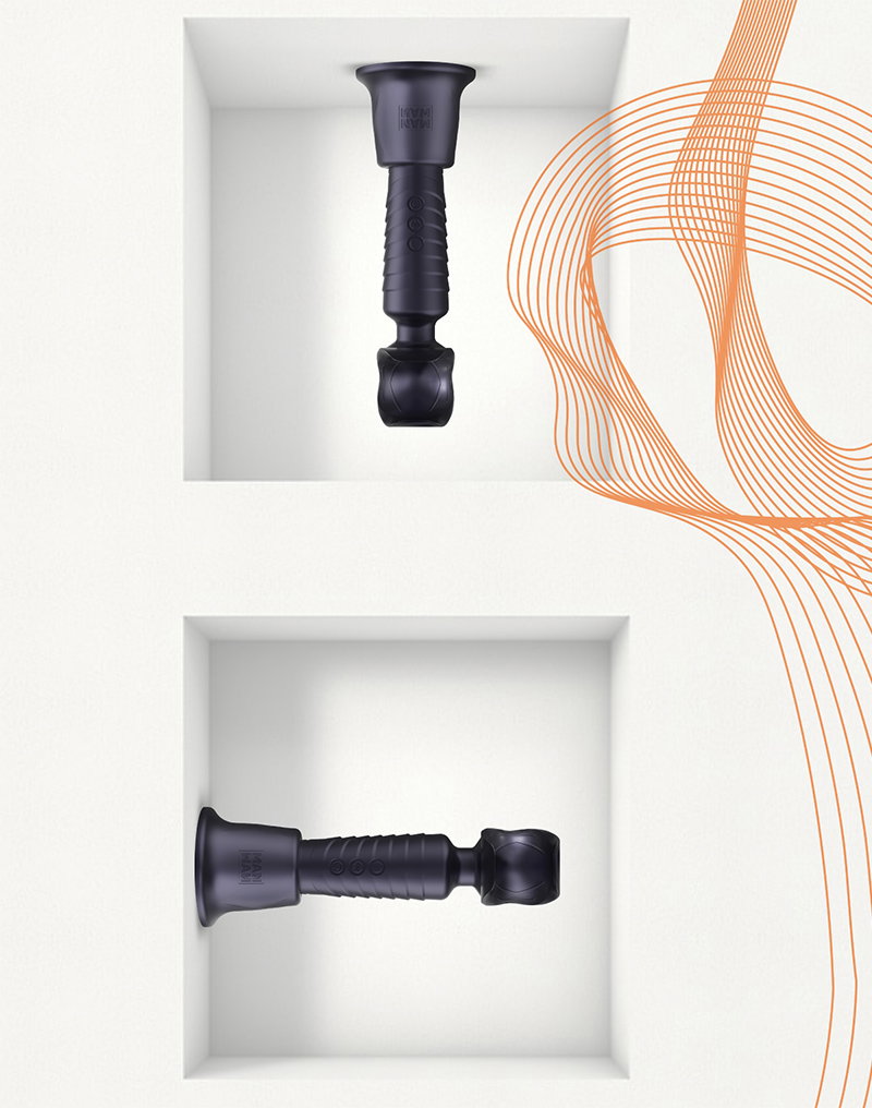 MANWAN - Holden - universeller Stabhalter bis 4,5 cm Durchmesser - Black Plum