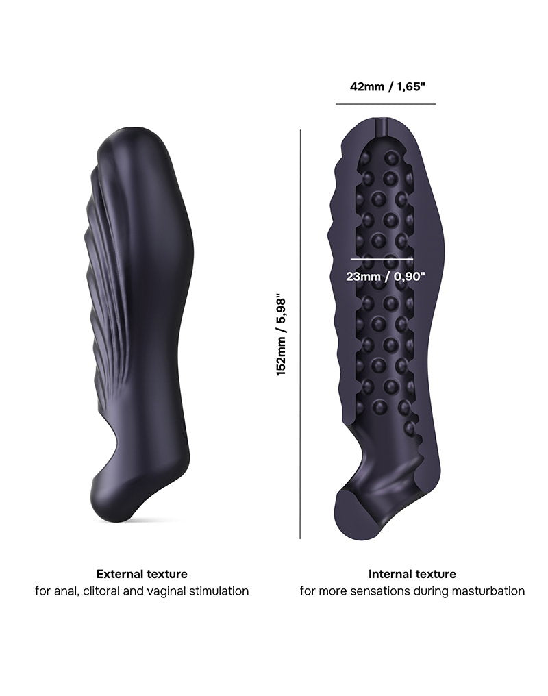 MANWAN - Ryzer - Penisverlängerung und weiche Masturbationshülle - Black Plum