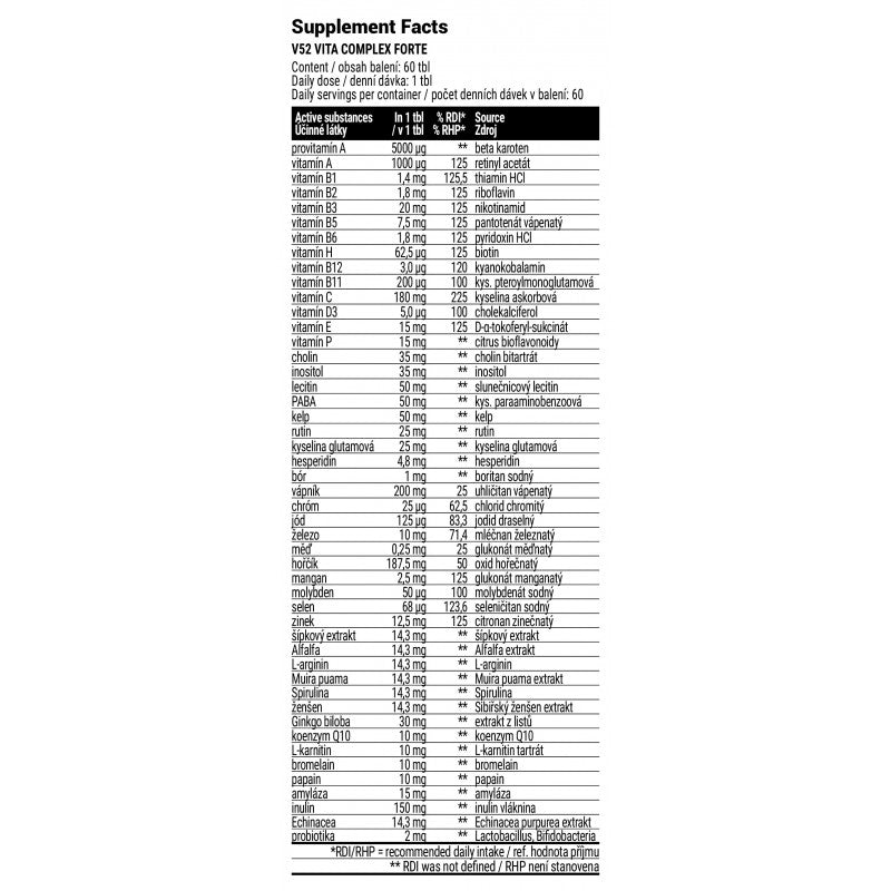 V52 - Vita Complex Forte - 60tab