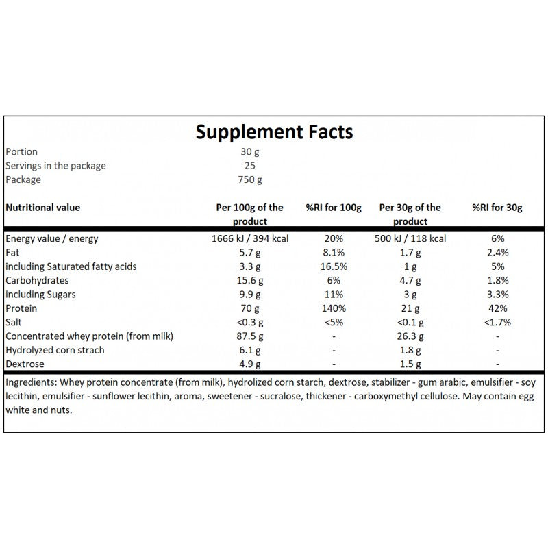 Instant Whey Protein - 750g - Nugat
