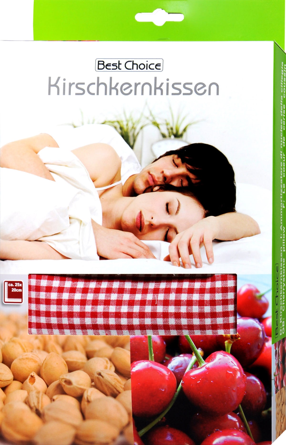 Kirschkernkissen im Karton, 25 x 20 cm