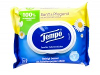 Tempo Feuchte Toilettentücher Sanft + Pflegend, 42 er