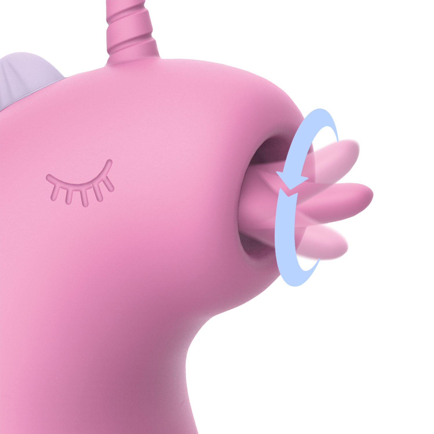 9: ER - Cupcake Unicorn - 360° rotierender Zungenmassagegerät - Pink