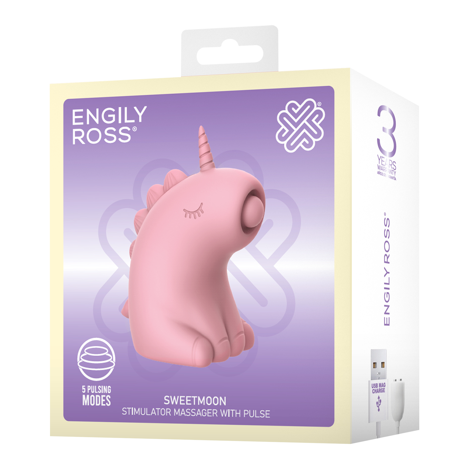 ER - Sweetmoon Unicorn - Massagegerät mit Puls - Soft Pink