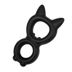 2: Rimba Bondage Play – Silikon-Kitty-Ring in 8er-Form – Schwarz