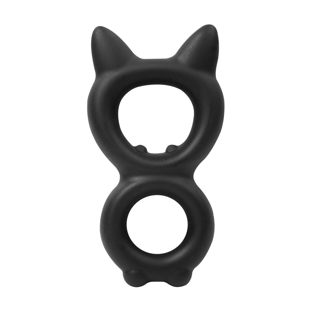 4: Rimba Bondage Play – Silikon-Kitty-Ring in 8er-Form – Schwarz