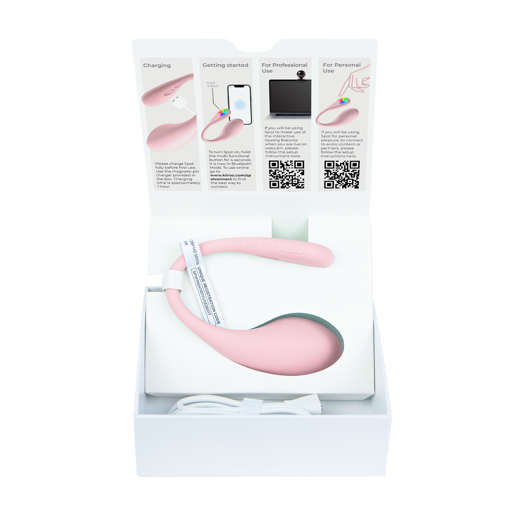KIIROO- Spot - Interaktiver Ei-Vibrator zum Tragen - Kiss Me Pink