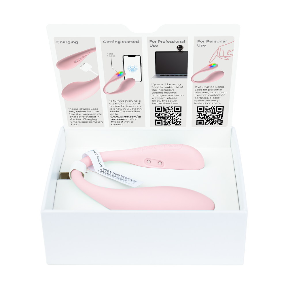 KIIROO- Spot - Interaktiver Ei-Vibrator zum Tragen - Kiss Me Pink