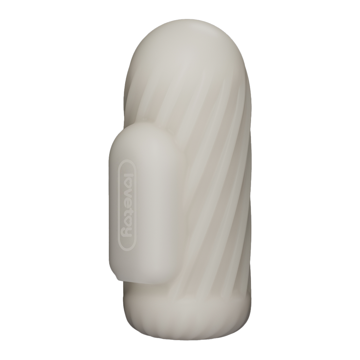 3: LoveToy - Knights Ring - Vibrierendes Doppel-Penis-Sleeve - Spirale - Weiß