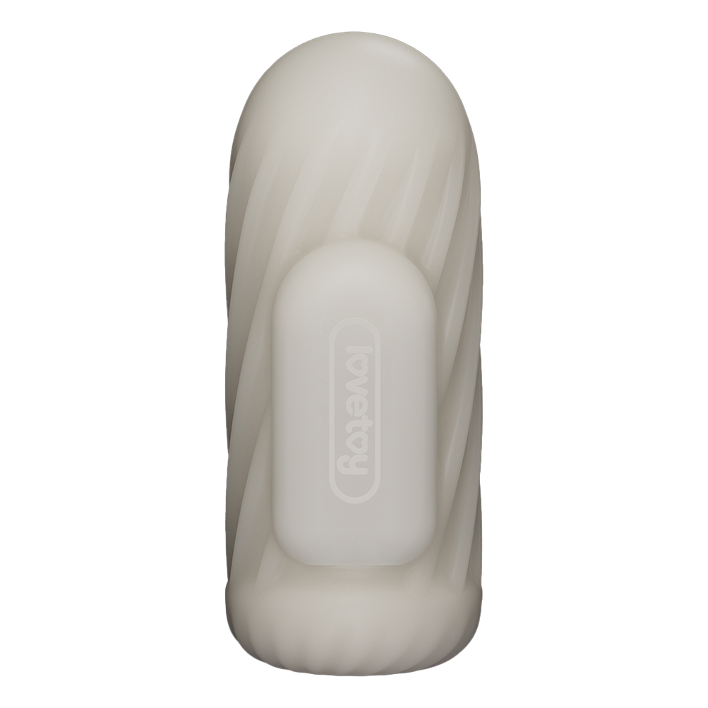 4: LoveToy - Knights Ring - Vibrierendes Doppel-Penis-Sleeve - Spirale - Weiß