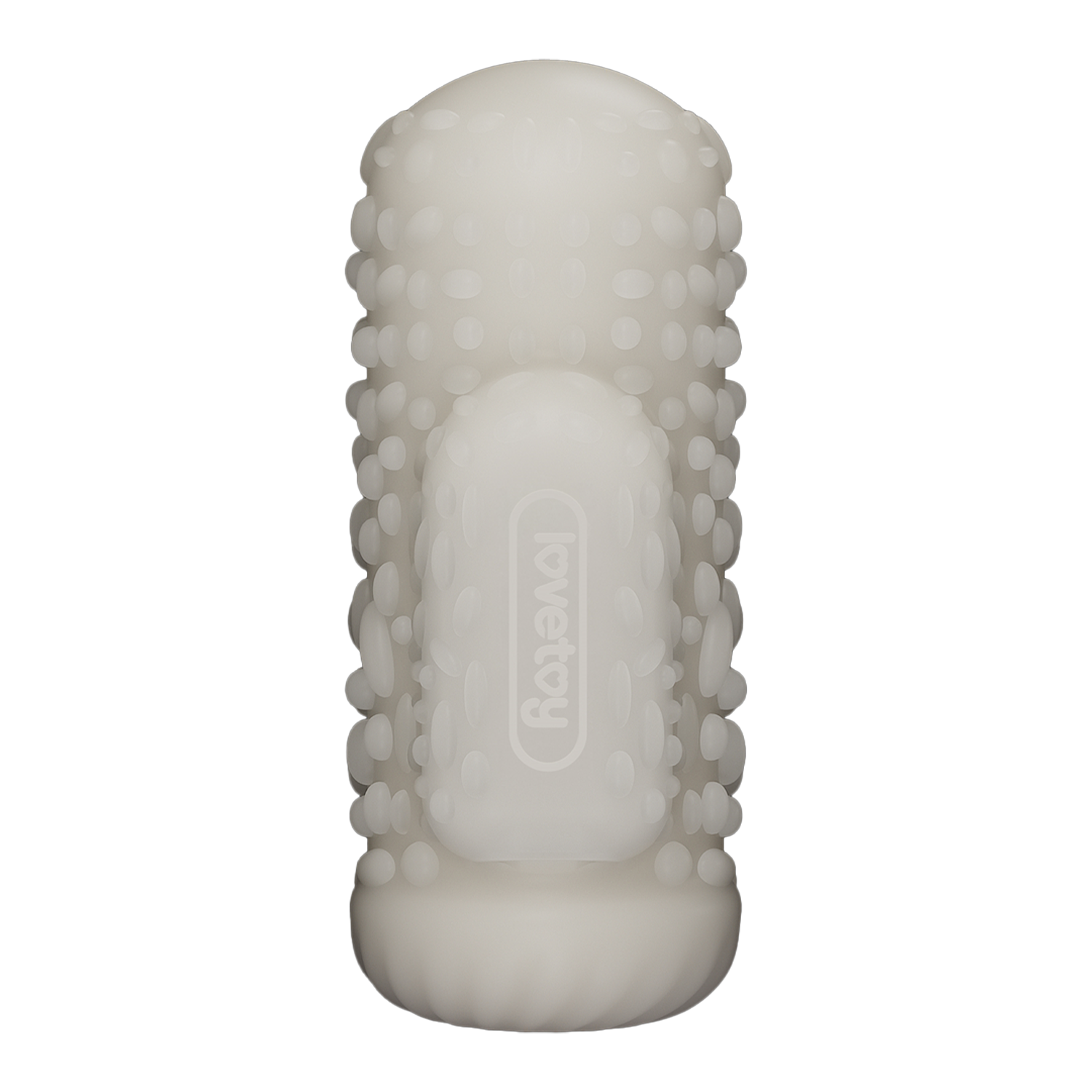 4: LoveToy - Knights Ring - Vibrierendes Doppel-Penis-Sleeve - Drip - Weiß