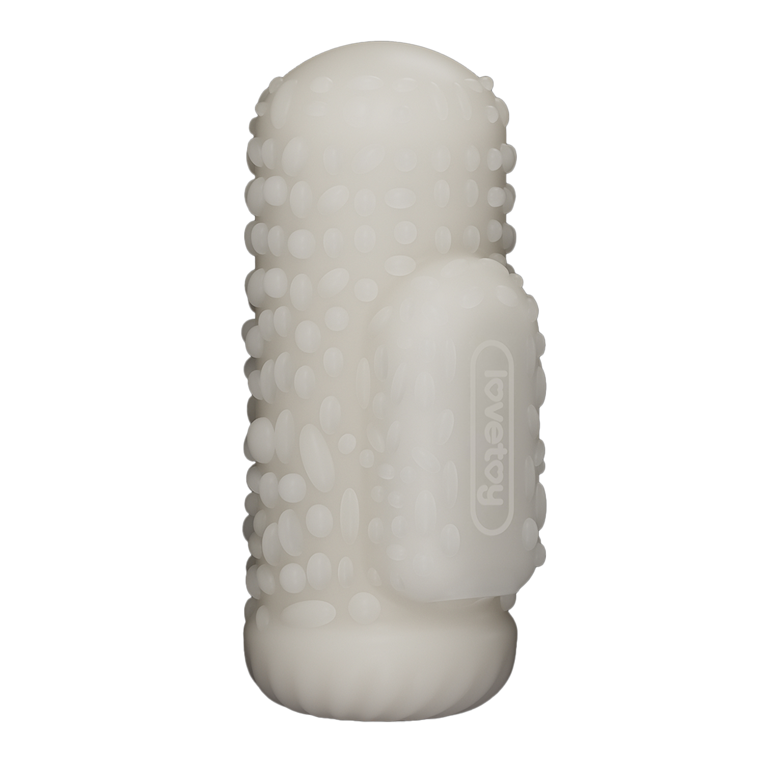 5: LoveToy - Knights Ring - Vibrierendes Doppel-Penis-Sleeve - Drip - Weiß