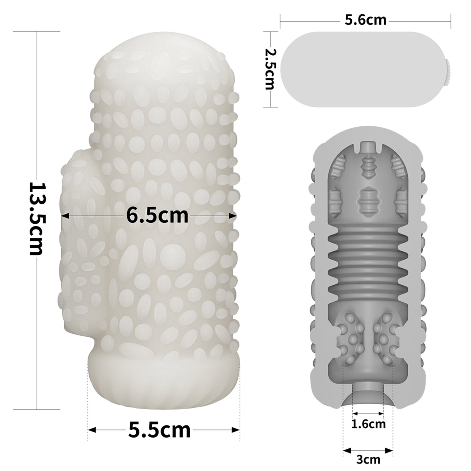 15: LoveToy - Knights Ring - Vibrierendes Doppel-Penis-Sleeve - Drip - Weiß