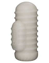 LoveToy - Knights Ring - Vibrierendes Doppel-Penis-Sleeve - Gewellt - Weiß