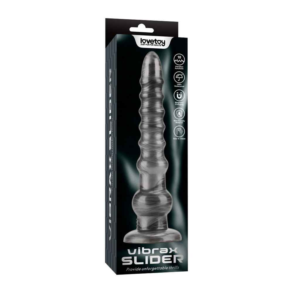 LoveToy - King Size Vibrierender Vibrax Slider 32 cm - Silber