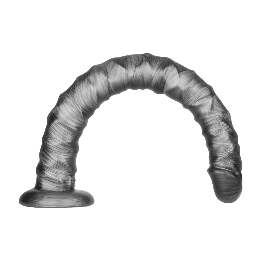 LoveToy - King Size vibrierender Vibrax Slider 40,5 cm - Silber
