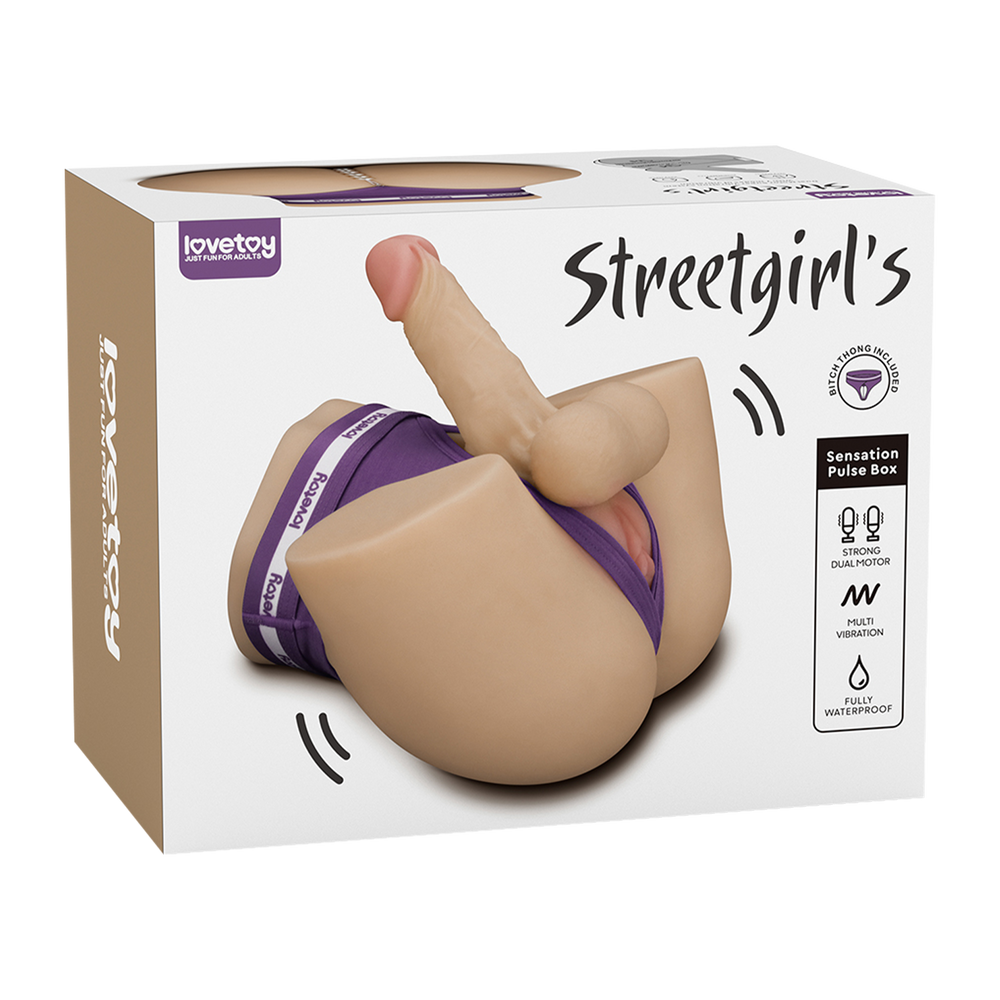 LoveToy – Streetgirls Dual Motor Sensation Pulse mit Dildo – Nude