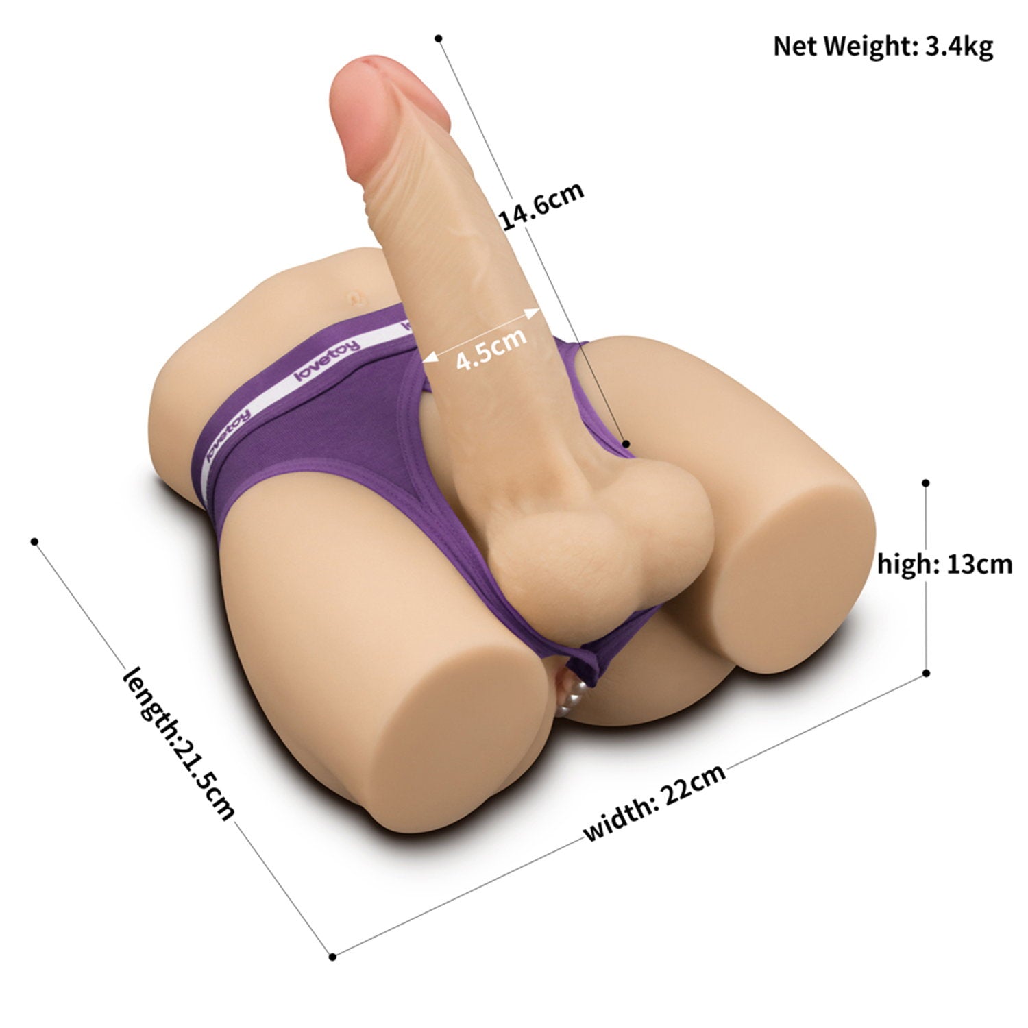LoveToy – Streetgirl's 14 mit biegsamem Dildo – Nude