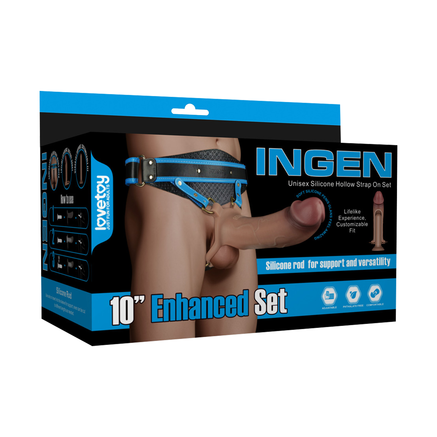 LoveToy - Ingen 25,5cm - Enchanced Set L/XL/2XL - Nude