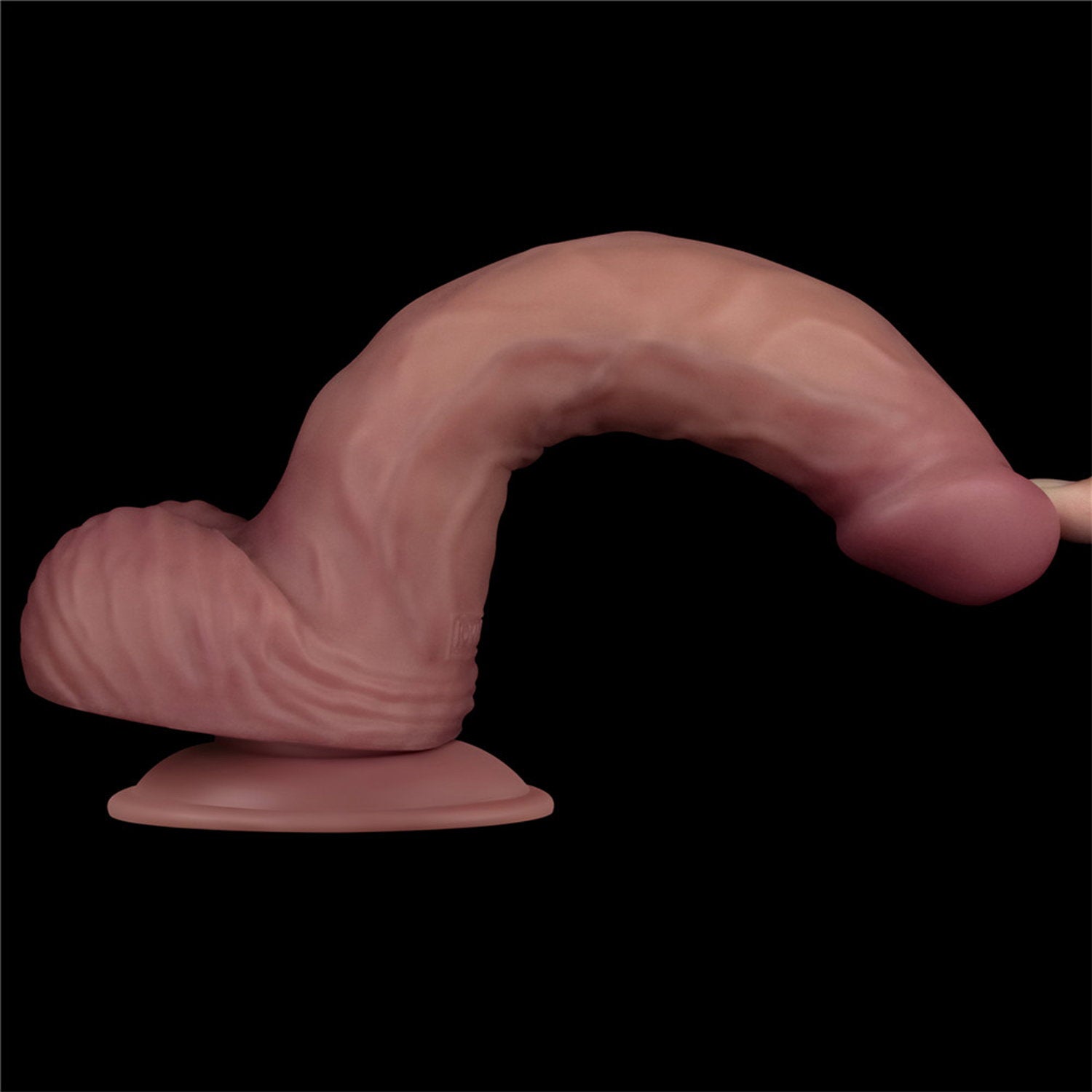 LoveToy - Power Cock 23 cm - Vibrating Dual Density - Nude