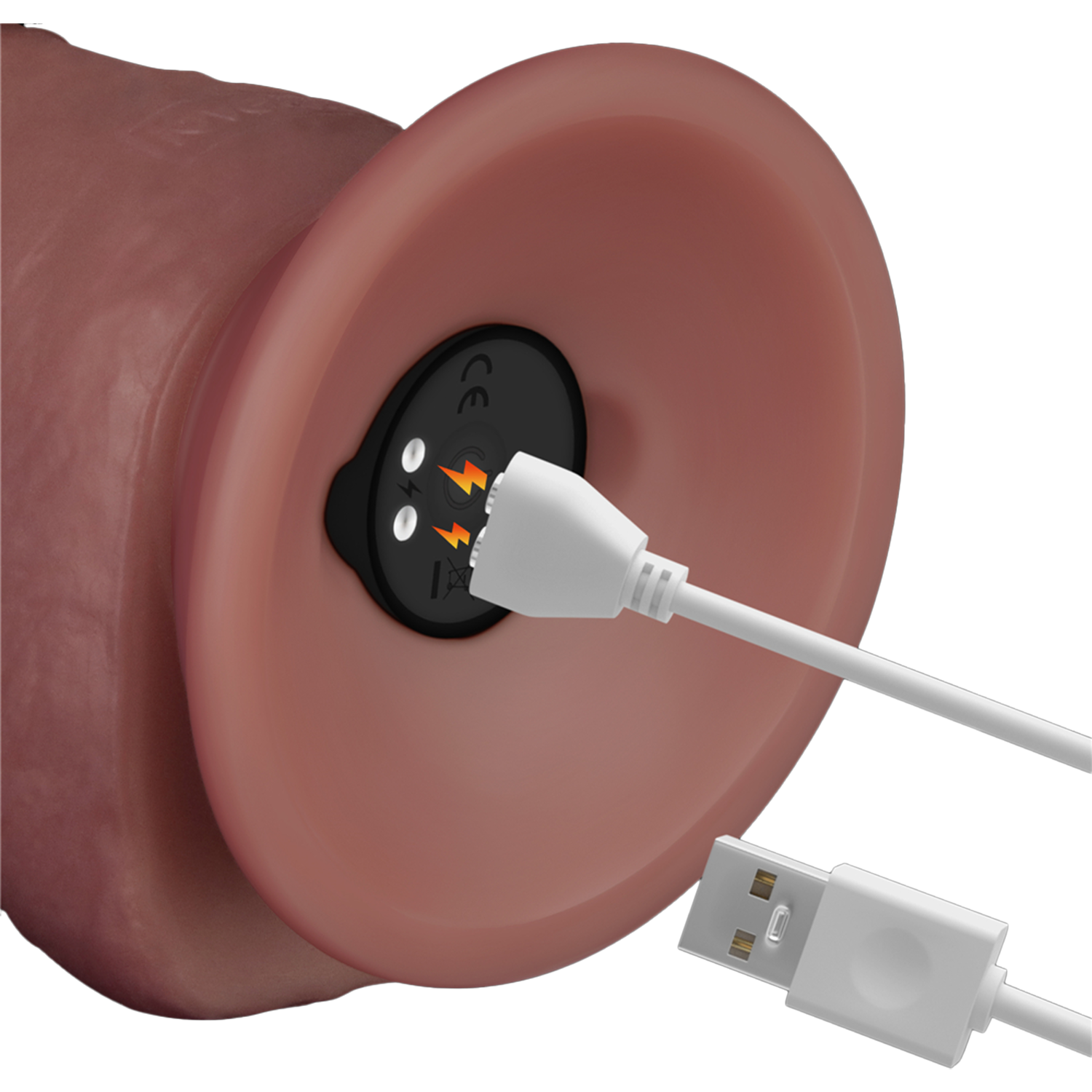 8: LoveToy - Power Cock 21,5 cm - Vibrating Dual Density - Nude