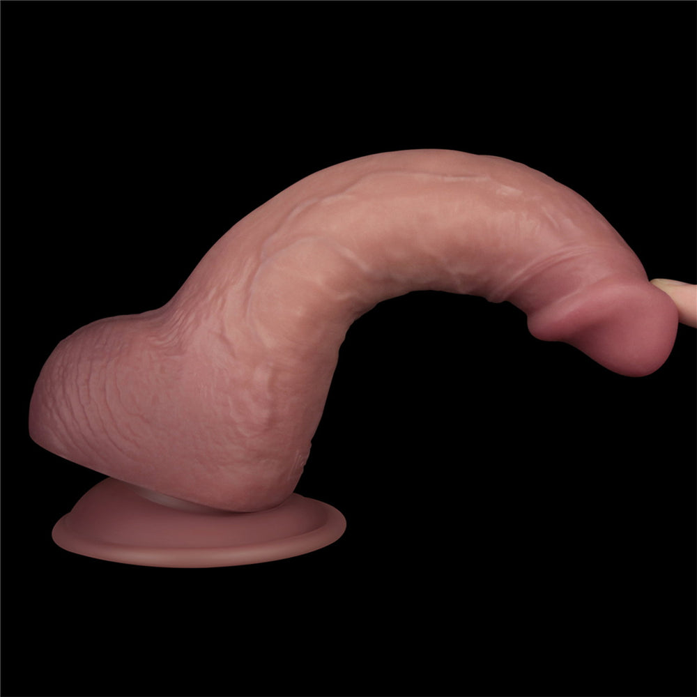 11: LoveToy - Power Cock 21,5 cm - Vibrating Dual Density - Nude