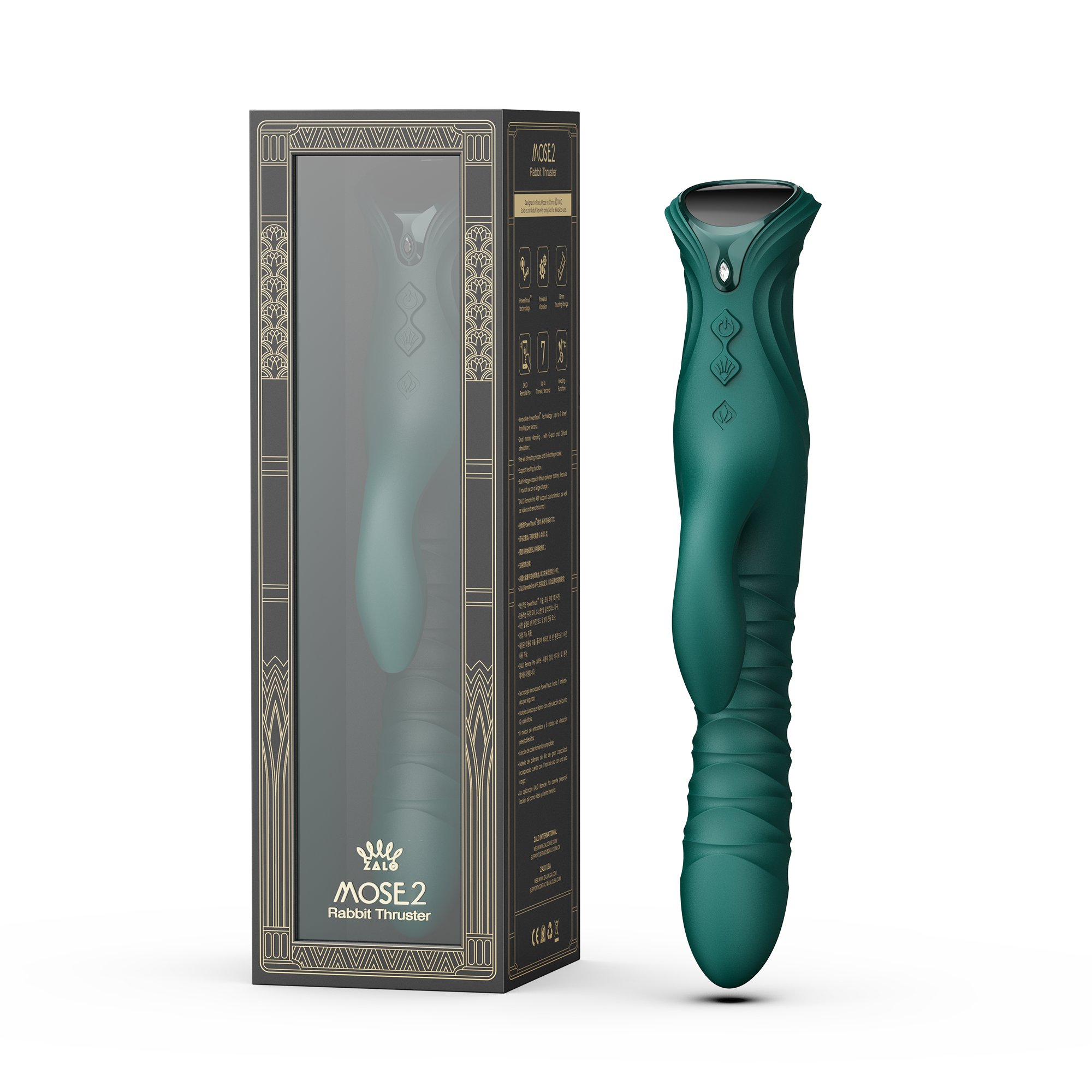 ZALO MOSE 2 – Rabbit-Vibrator mit Stoßfunktion – Grün