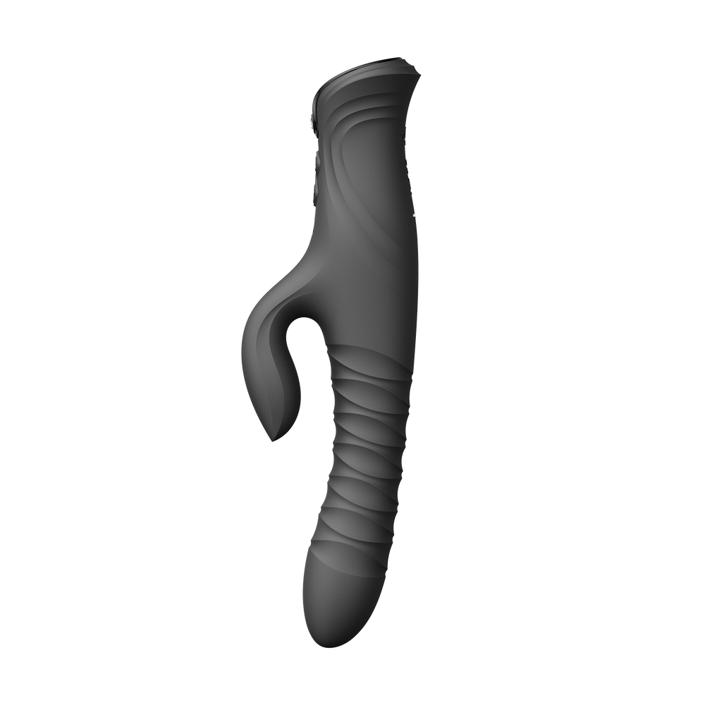 ZALO MOSE 2 – Rabbit-Vibrator mit Stoßfunktion – Schwarz