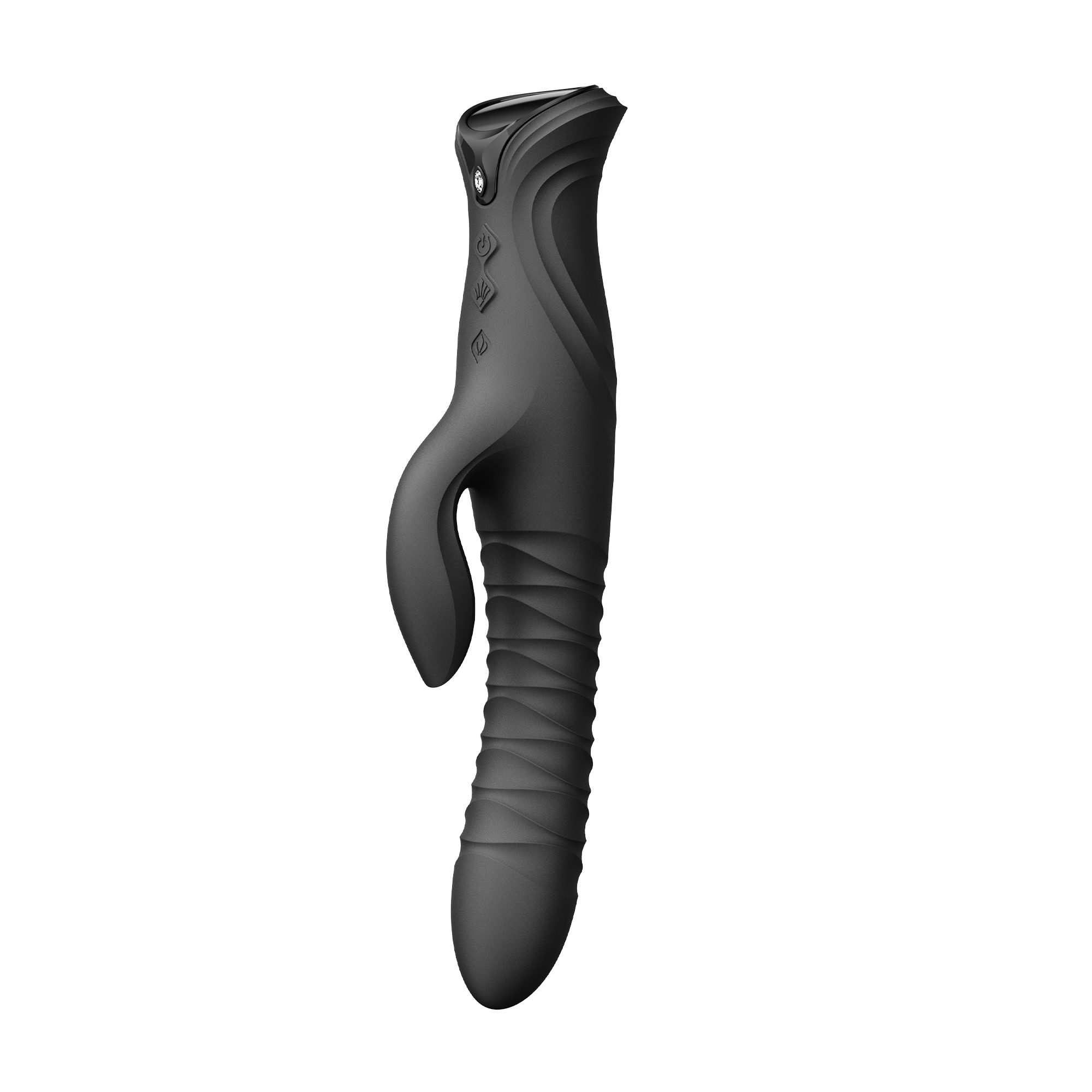 ZALO MOSE 2 – Rabbit-Vibrator mit Stoßfunktion – Schwarz