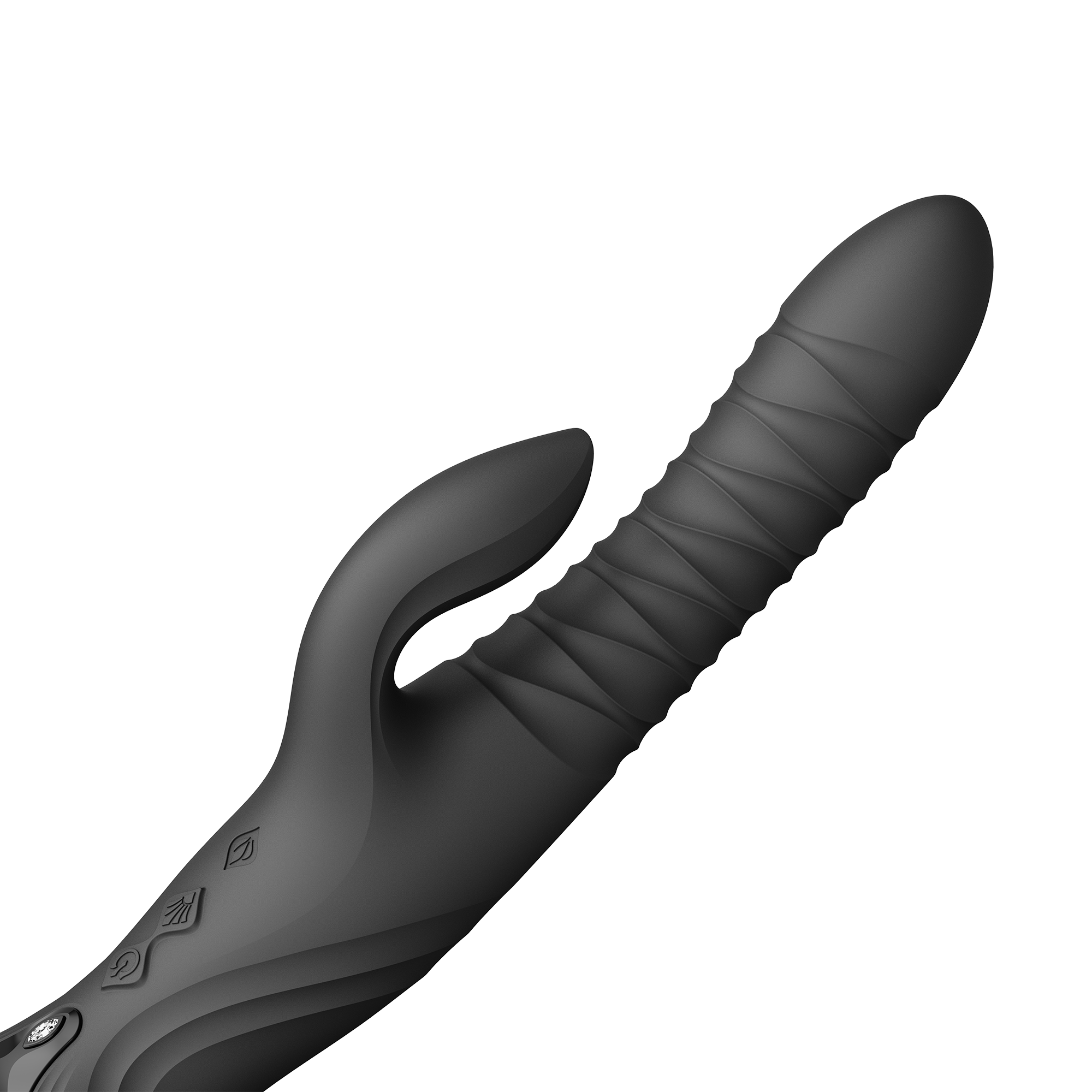 10: ZALO MOSE 2 – Rabbit-Vibrator mit Stoßfunktion – Schwarz