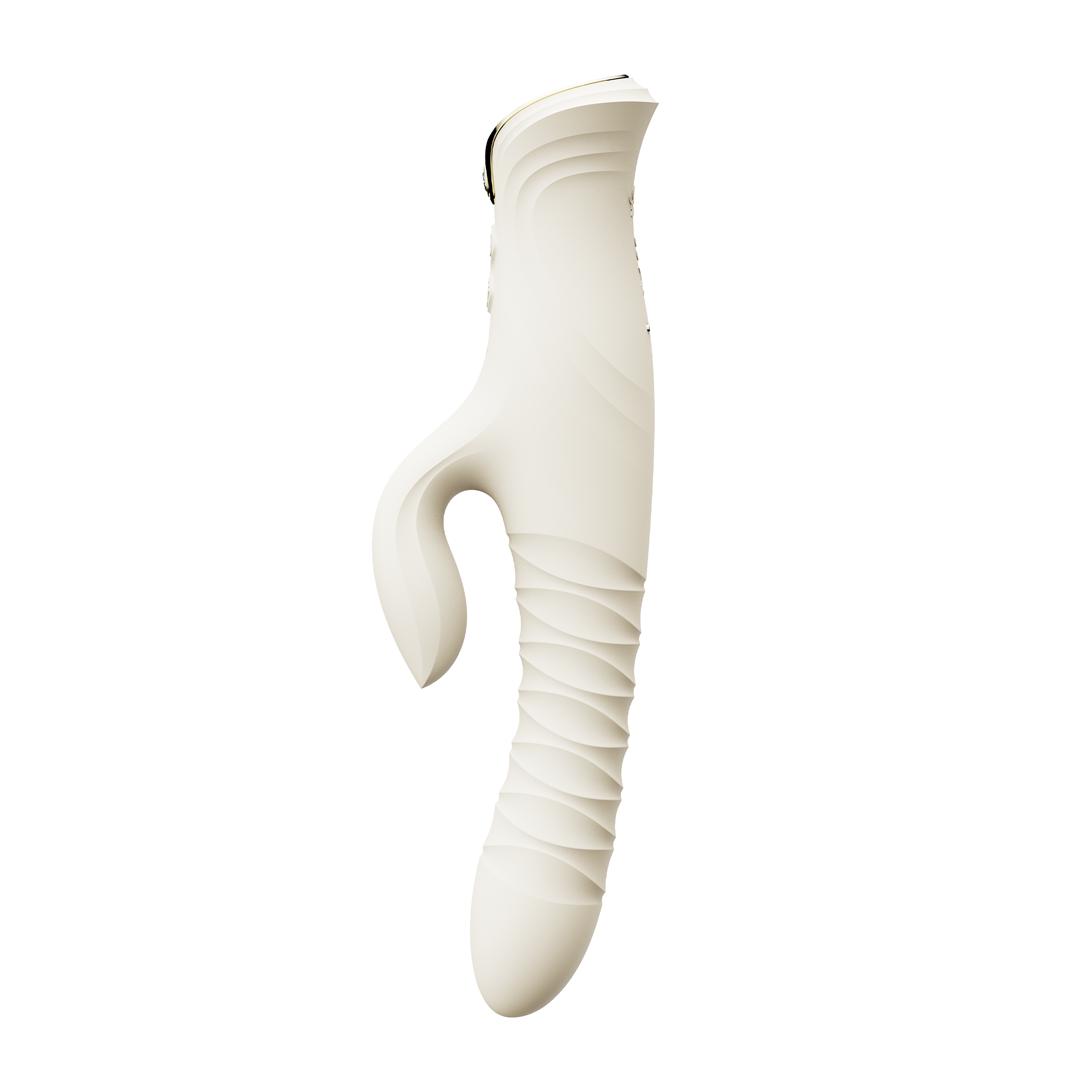 3: ZALO MOSE 2 – Rabbit-Vibrator mit Stoßfunktion – Elfenbeinweiß