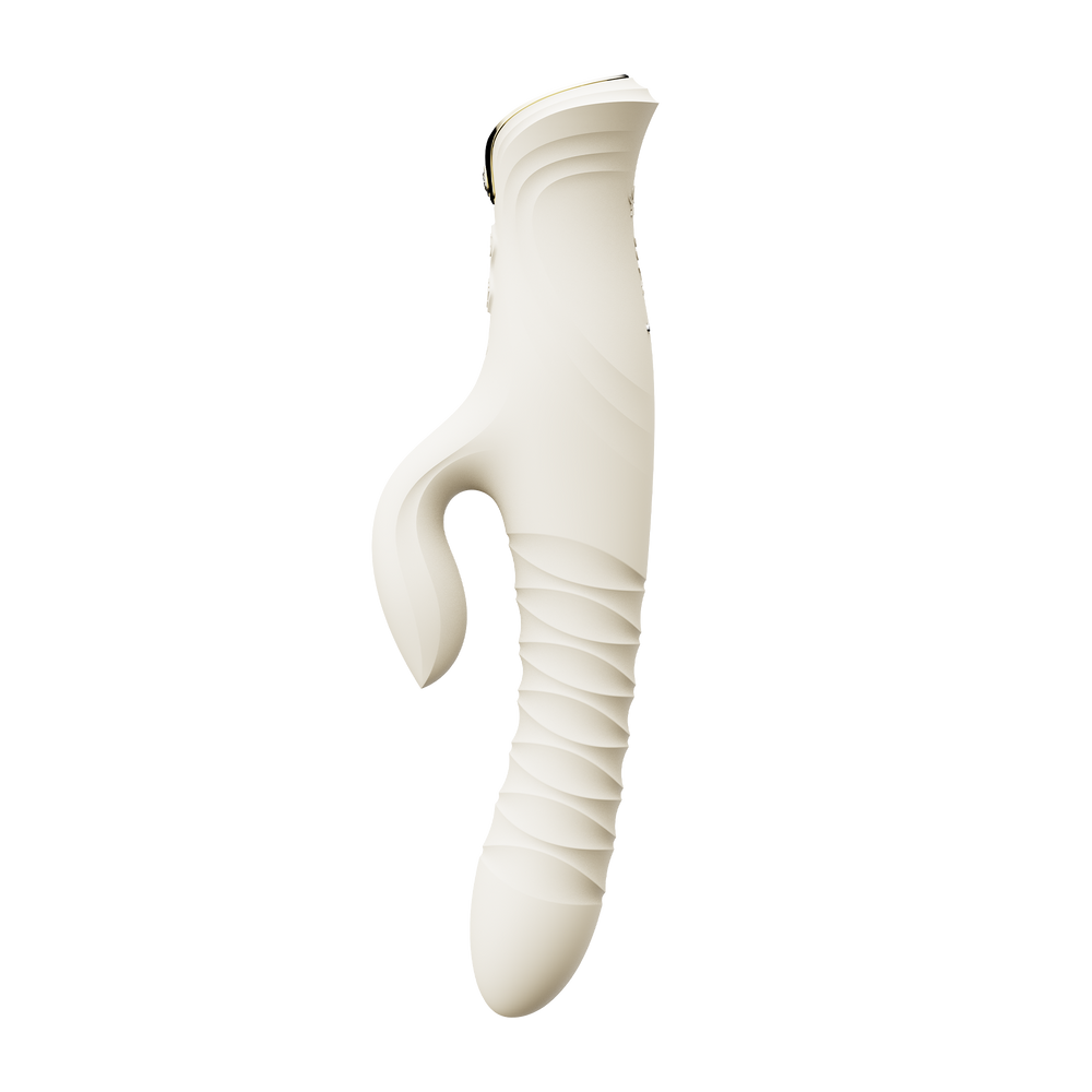 ZALO MOSE 2 – Rabbit-Vibrator mit Stoßfunktion – Elfenbeinweiß