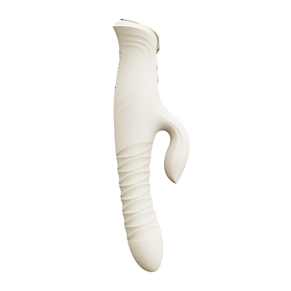 ZALO MOSE 2 – Rabbit-Vibrator mit Stoßfunktion – Elfenbeinweiß
