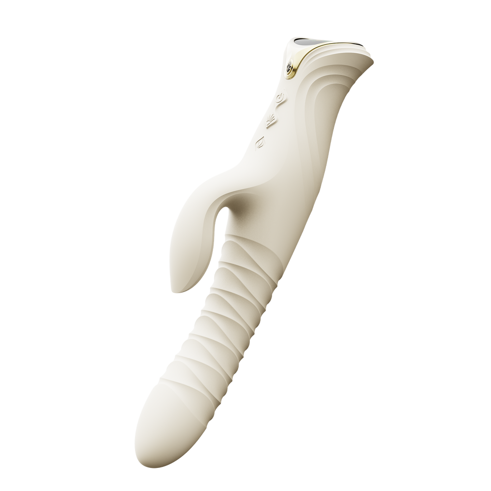 ZALO MOSE 2 – Rabbit-Vibrator mit Stoßfunktion – Elfenbeinweiß