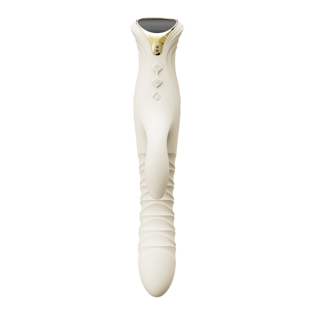 ZALO MOSE 2 – Rabbit-Vibrator mit Stoßfunktion – Elfenbeinweiß