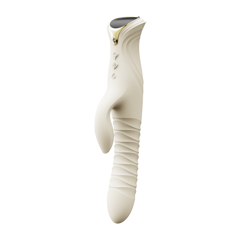 6: ZALO MOSE 2 – Rabbit-Vibrator mit Stoßfunktion – Elfenbeinweiß