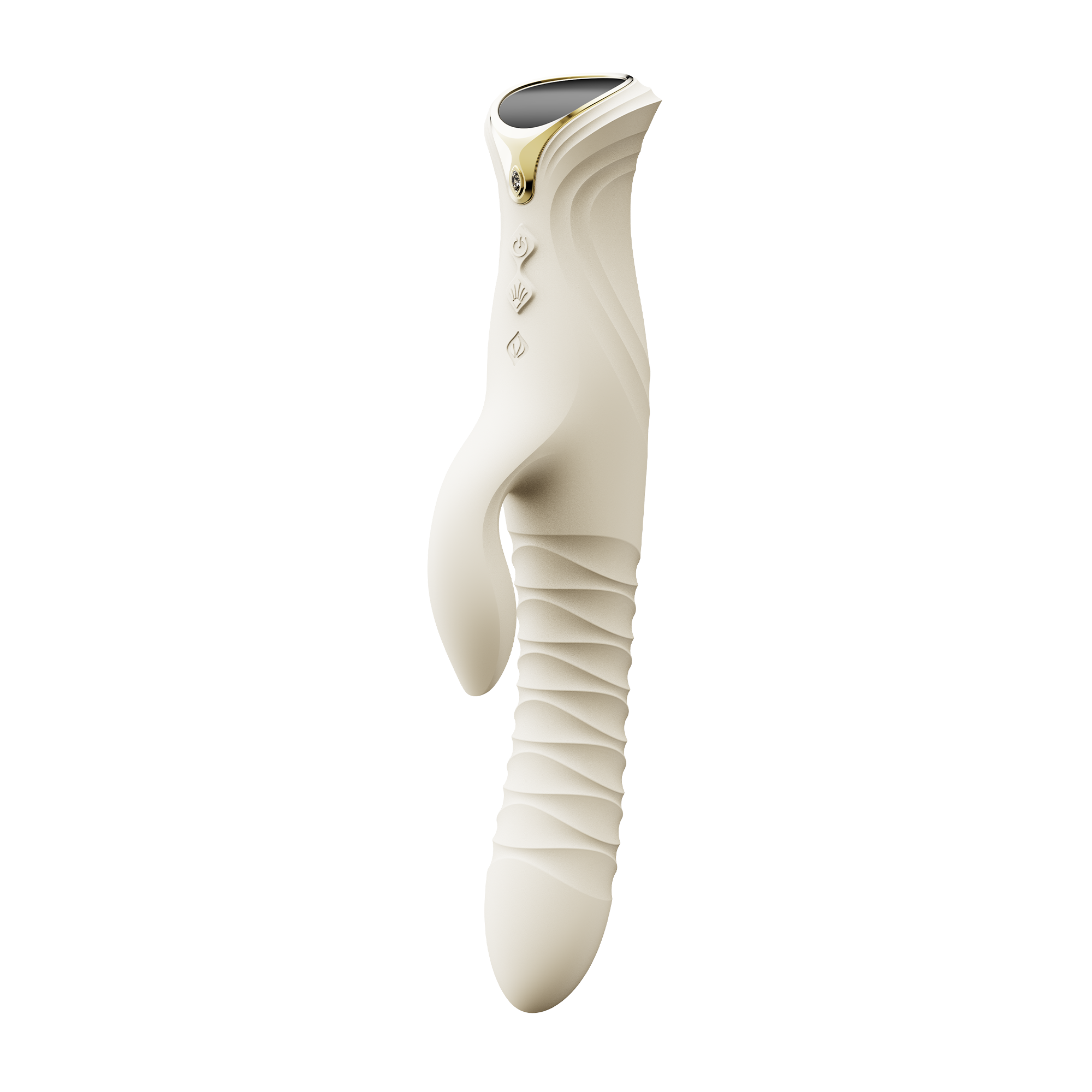 ZALO MOSE 2 – Rabbit-Vibrator mit Stoßfunktion – Elfenbeinweiß