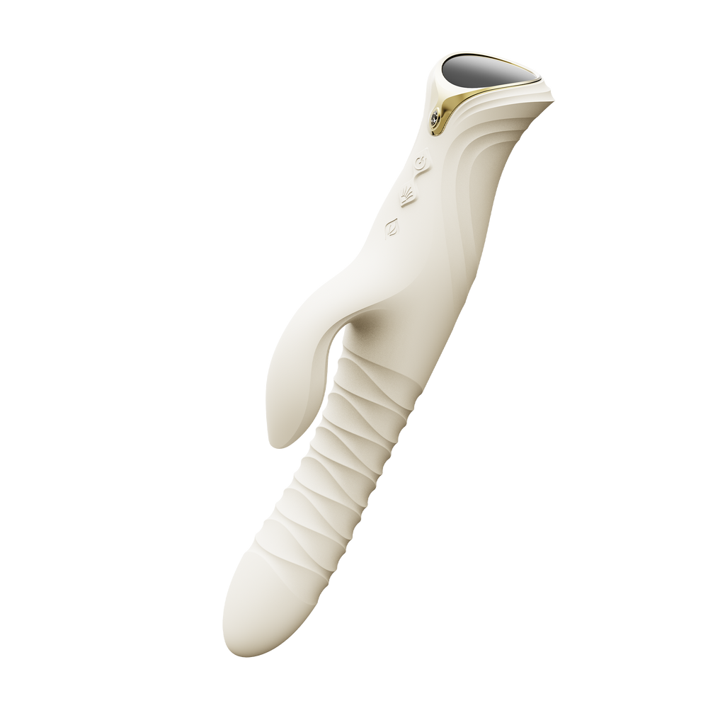 ZALO MOSE 2 – Rabbit-Vibrator mit Stoßfunktion – Elfenbeinweiß