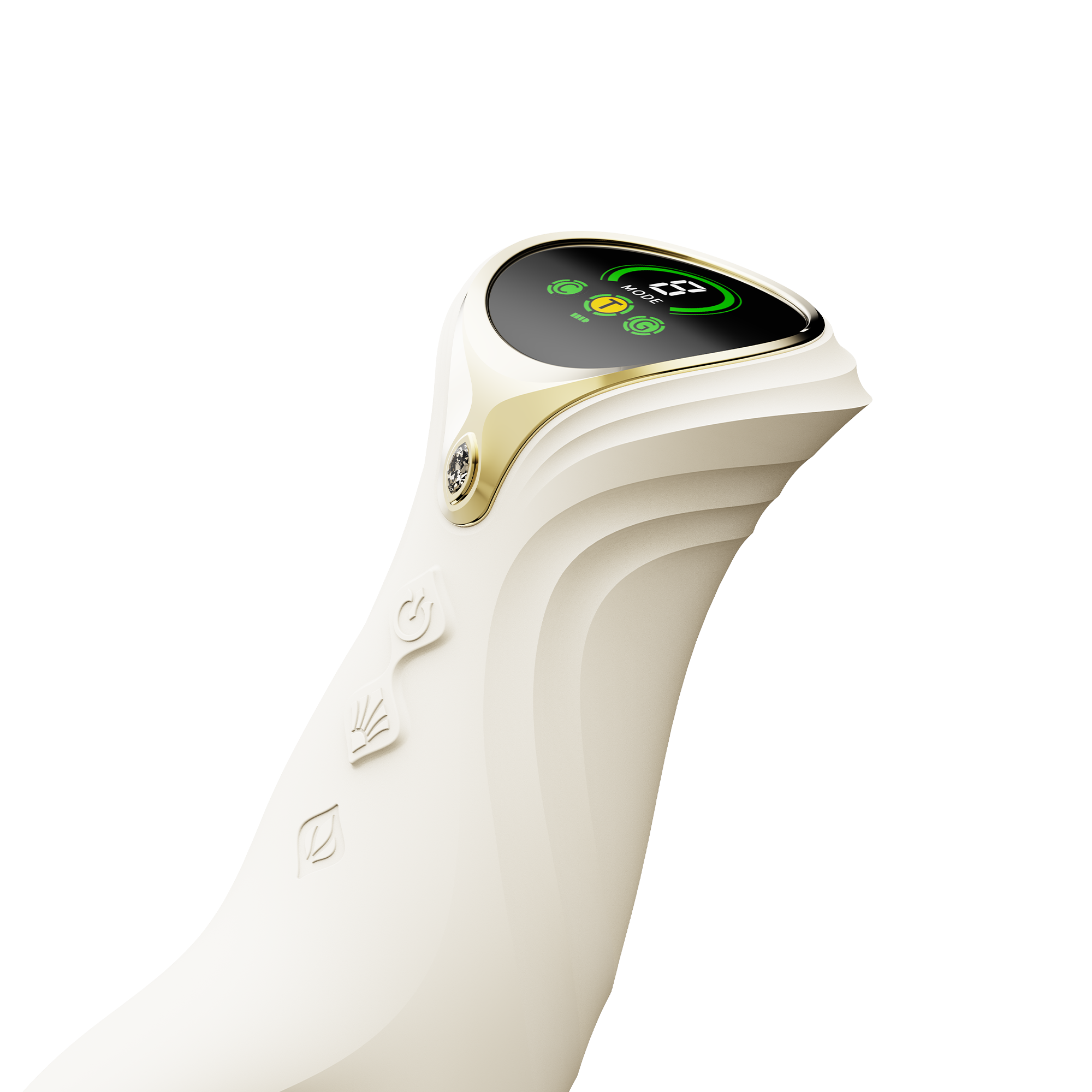 ZALO MOSE 2 – Rabbit-Vibrator mit Stoßfunktion – Elfenbeinweiß