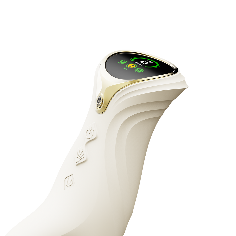 ZALO MOSE 2 – Rabbit-Vibrator mit Stoßfunktion – Elfenbeinweiß