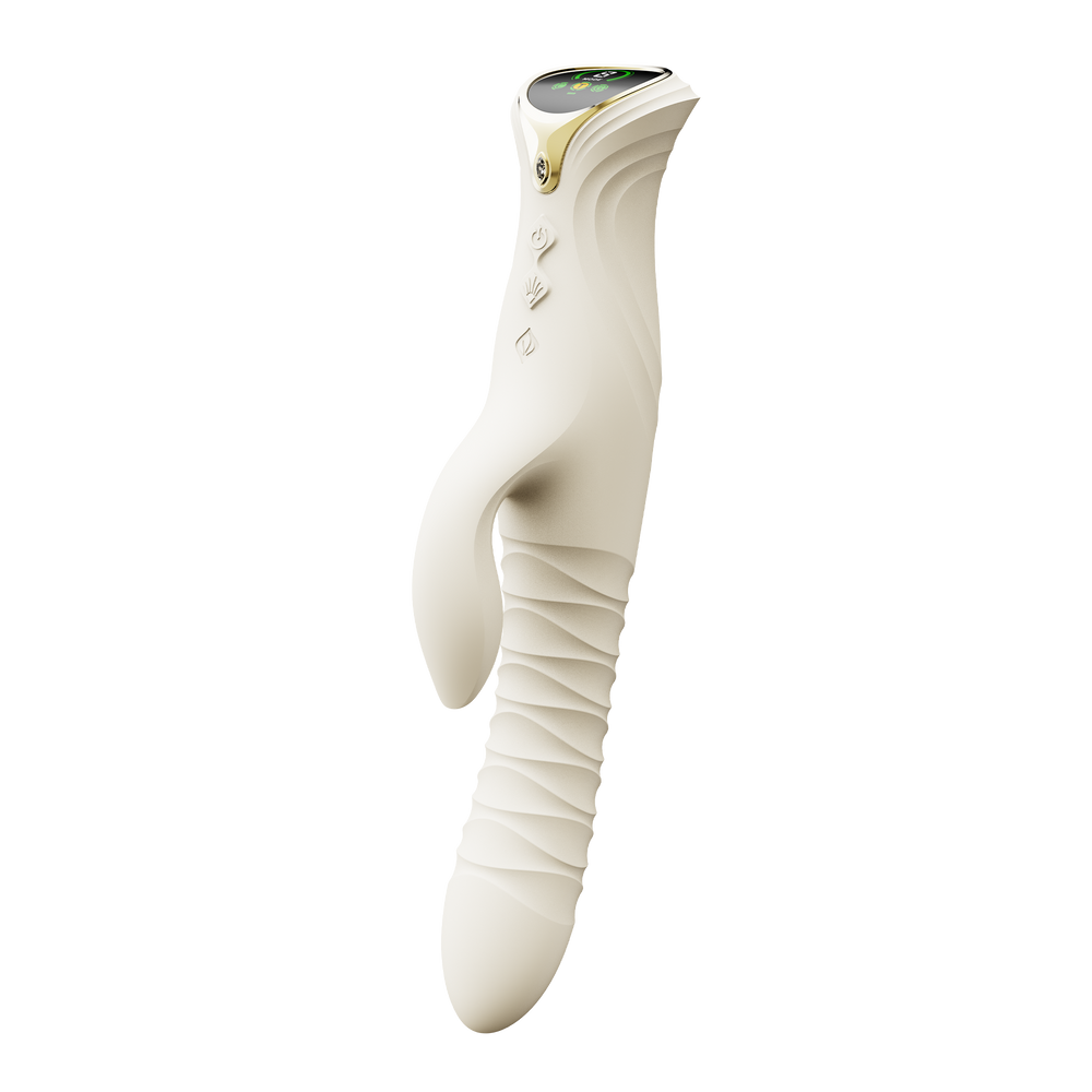 ZALO MOSE 2 – Rabbit-Vibrator mit Stoßfunktion – Elfenbeinweiß