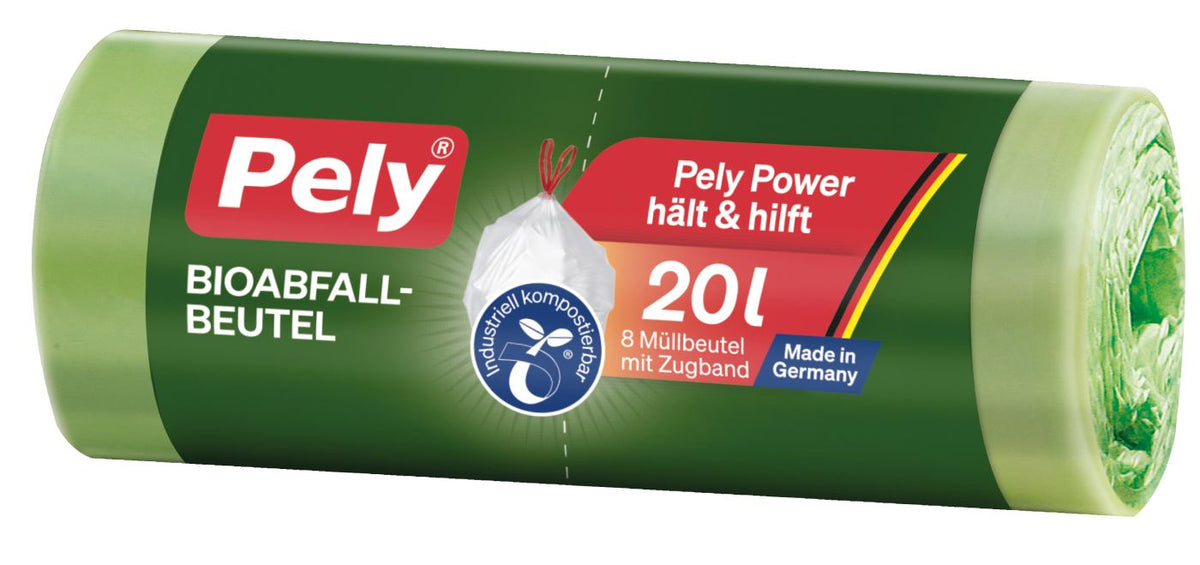 Pely Bio-Zugbandbeutel Rolle 20 l, 8 er