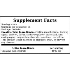 Creatine Tabs - 300tabs.
