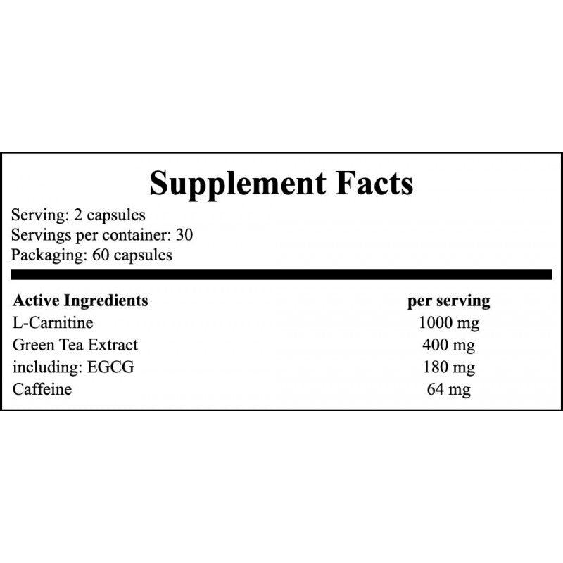 L-Carnitine + Green Tea - 60caps.
