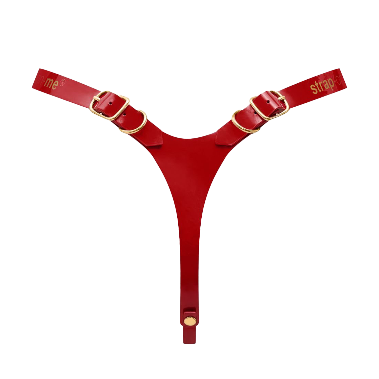 3: Strap-On-Me - Kunstleder-Harness Fabulous - Einheitsgröße - Rot glänzend