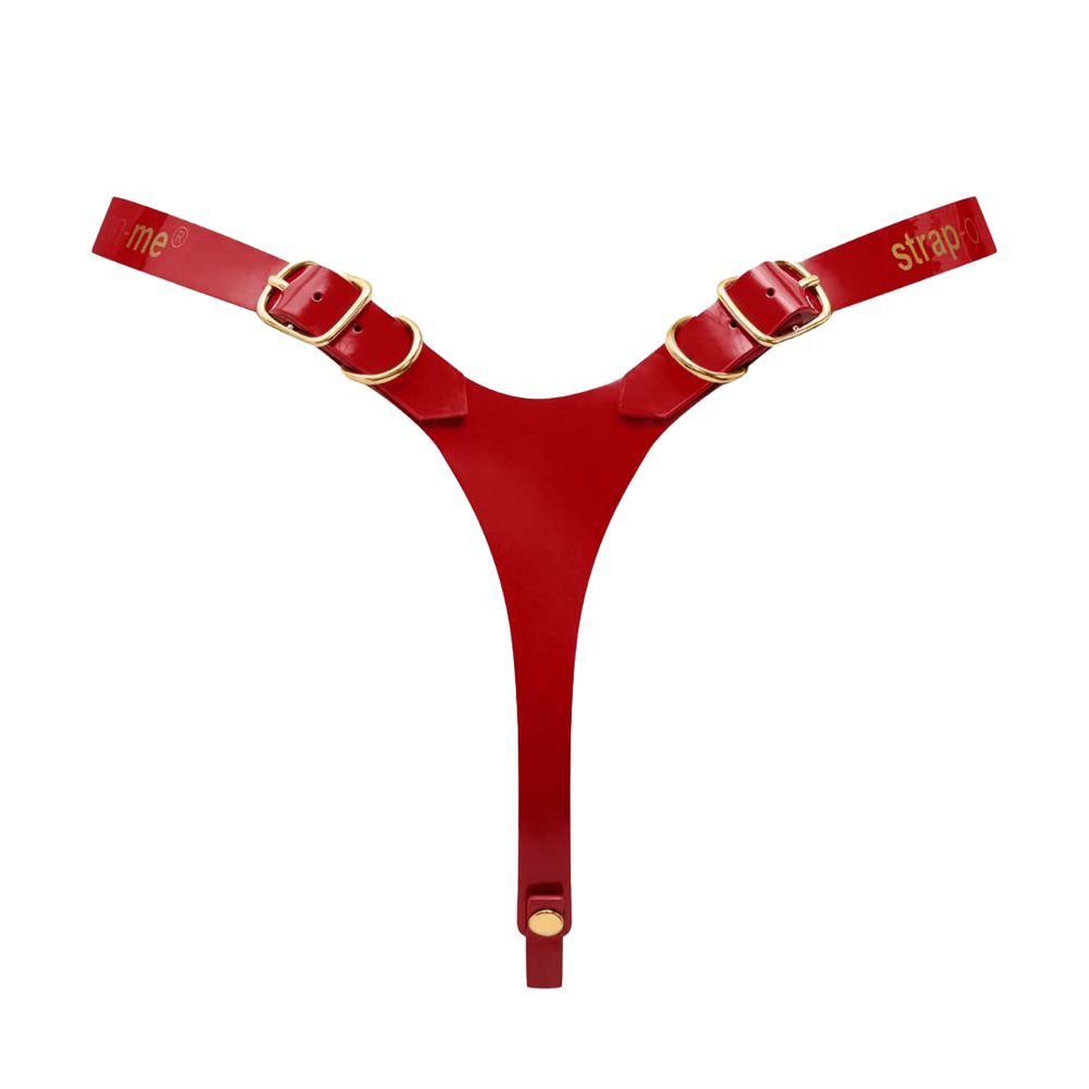 3: Strap-On-Me - Kunstleder-Harness Fabulous - Einheitsgröße - Rot glänzend