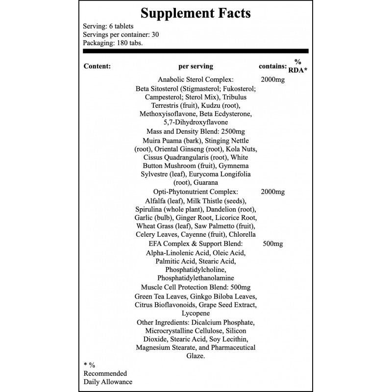 Natural Sterol Complex - 180tabs.