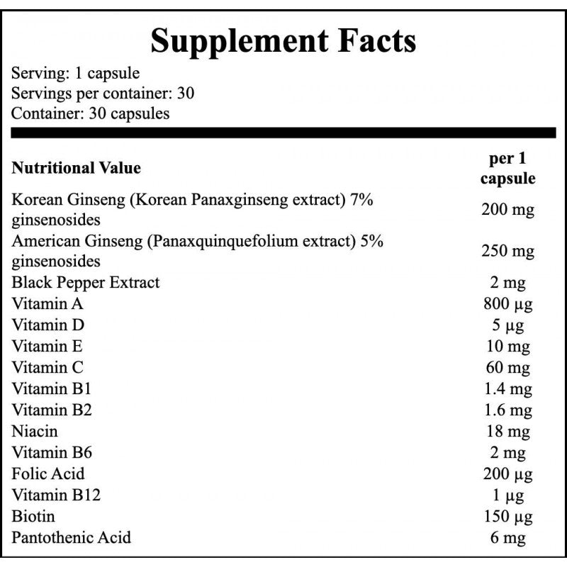 Żeń-Szeń Vita Complex - 30caps. (ginseng)